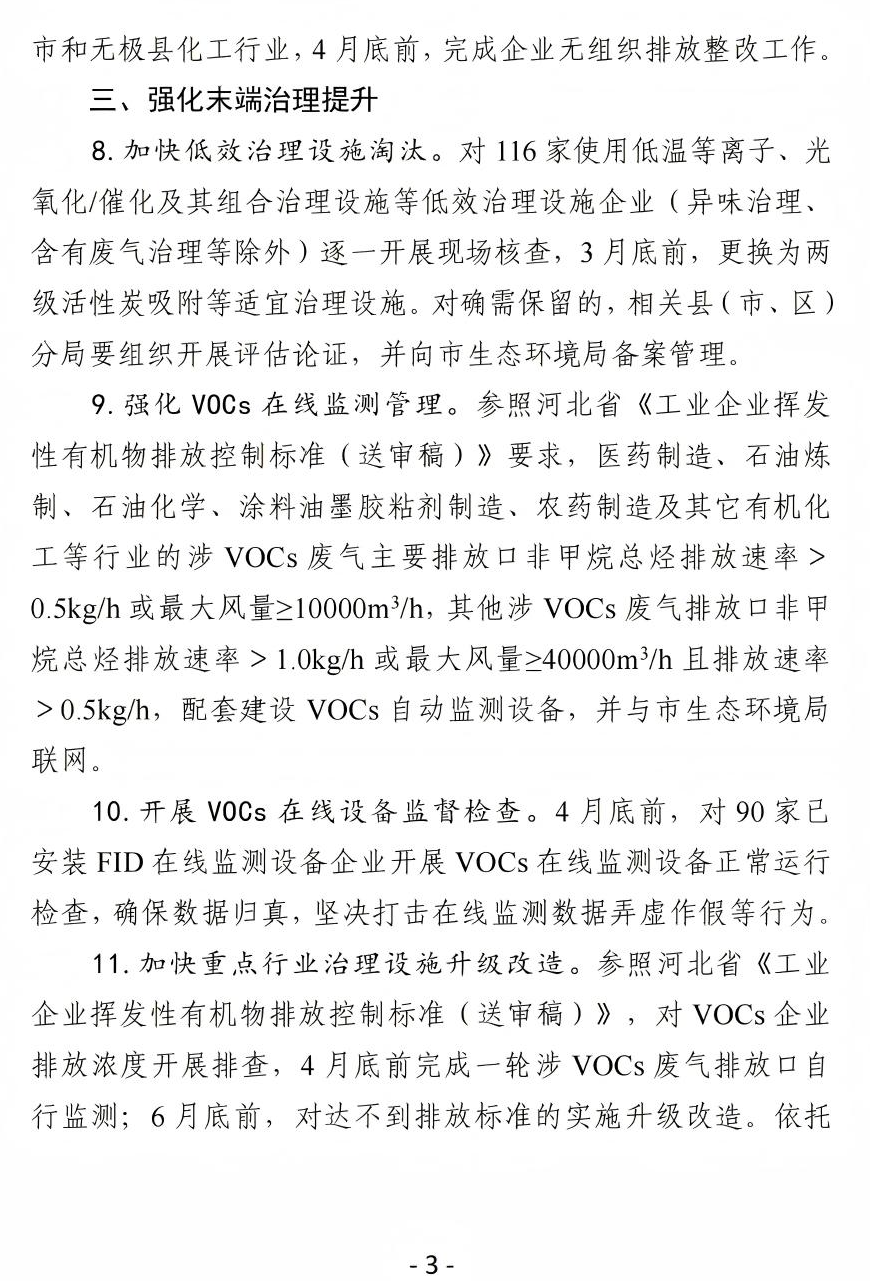 《石家庄市2025年挥发性有机物治理工作实施方案》(图4)