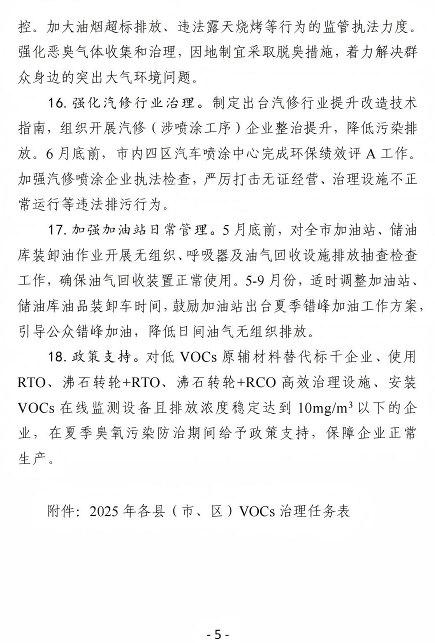 《石家庄市2025年挥发性有机物治理工作实施方案》(图6)